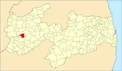 Location of Igaracy within Paraíba