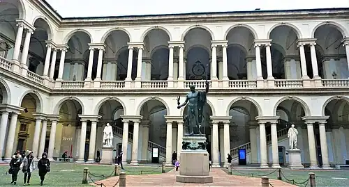 Brera Academy internal courtyard