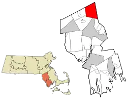 Location in Bristol County in Massachusetts