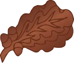 Bronze oak leaf cluster