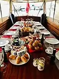 A brunch on a ship, Lake Constance, Germany