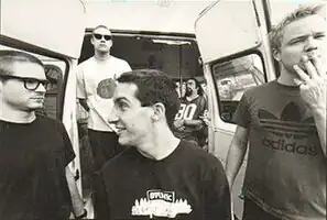 Brutal Juice Promotional Photograph. L-R: Sam McCall, Ted Wood, Craig Welch, Ben Burt and Gordon Gibson.