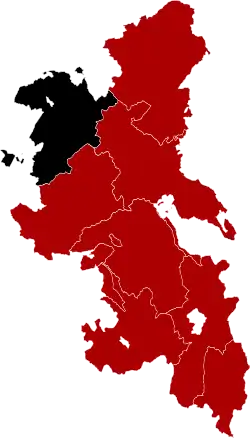Buckingham Hundred (black) shown in Buckinghamshire
