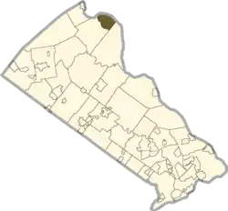 Location of Bridgeton Township in Bucks County, Pennsylvania
