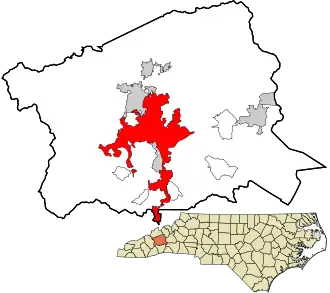 Location in Buncombe County and North Carolina
