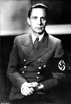 Goebbels, hands clasped