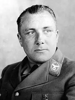 Black-and-white head shot of Bormann
