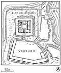 Site plan of the 1330 castle.