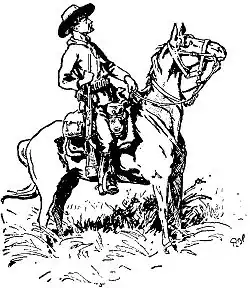 Baden-Powell's sketch of Burnham in 1896, wearing a neckerchief