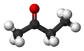 Ball-and-stick model of butanone