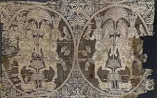 Buyid silk in pseudo-Sasanian style.