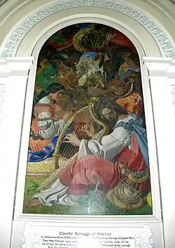 Daniel Maclise painting in stairwell