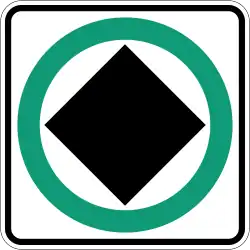 Route for dangerous goods vehicles