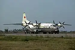 CAAC Antonov An-12 in Wattay International Airport during Laotian Civil War