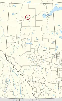 Location in Alberta