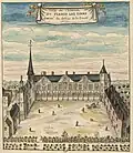 View of the Royal Château de Plessis-lèz-Tours three wings in 1699