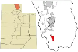 Location in Cache County and the state of Utah.