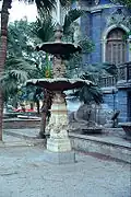 A fountain in the palace's garden