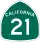 State Route 21 marker
