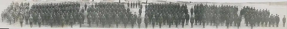 Canadian Expeditionary Force, 142nd O.S. Battalion, Camp Borden, August 30, 1916. No. 595 (HS85-10-32563)