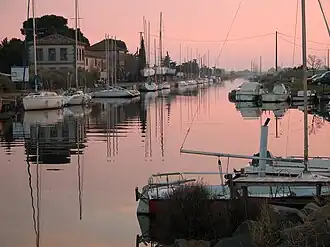 Canal du Midi joins Étang de Thau in Marseillan