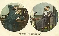 Image 11Private conversation, 1910 (from History of the telephone)