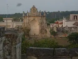 Fountain in the garden of the castle