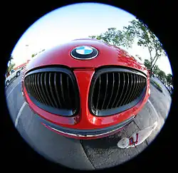 Canon 8–15&nbsp;mm zoom at 8&nbsp;mm of BMW M3