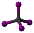 Ball and stick model of carbon tetraiodide