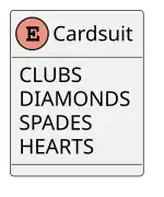 A UML class diagram featuring an enum.