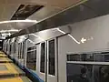 A car on the Carmelit subway