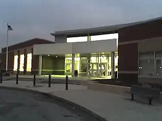 Photograph of the exterior of Carnahan High School