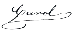 Carol I's signature