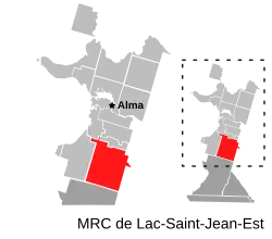 Location of Hébertville