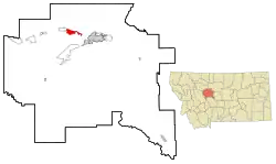 Location of Sun Prairie, Montana