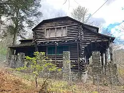 Cabin exterior and porch (November 2024)