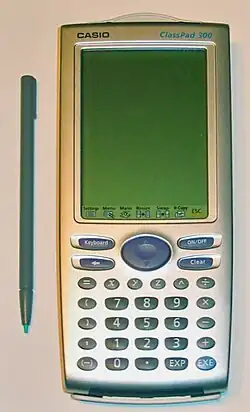 Casio Classpad 300, c. 2003, the first graphing calculator with a touchscreen display