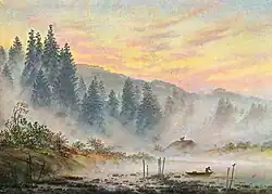 Caspar David Friedrich – Morning 1820, 22 × 30,5&nbsp;cm, Niedersächsisches Landesmuseum Hannover