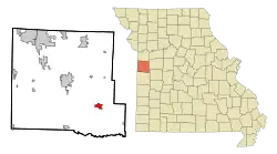 Location of Garden City, Missouri