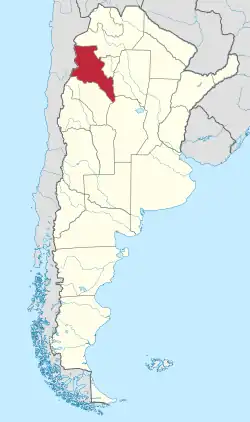 Location of Catamarca within Argentina