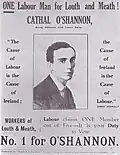 1922 election poster from O'Shannon's campaign in Louth–Meath