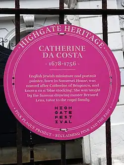 Commemorative plaque in Highgate