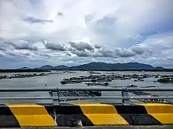 Dinh river and Dinh hills seen from Gò Găng Bridge on Trường Sa Street (Provincial Road 994)