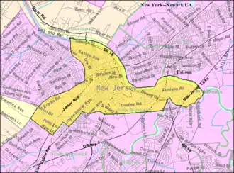 Census Bureau map of New Brunswick, New Jersey