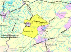 Census Bureau map of White Township, New Jersey