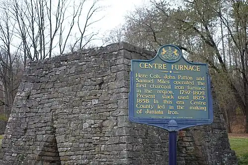 Centre Furnace Historical Marker