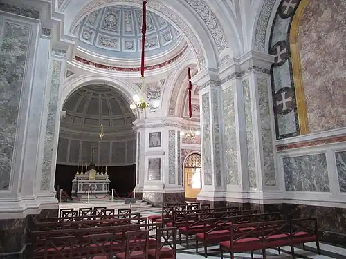 View of the nave and altar