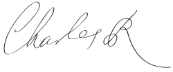 Charles II's signature