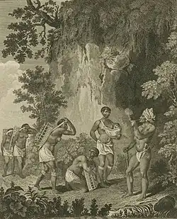 Joseph Chatoyer, the chief of the Black Caribs in St.Vincent, in an 1801 engraving