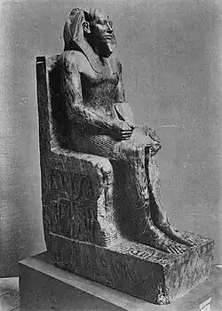 Khafre Enthroned, from his valley temple at Giza, now in the Egyptian Museum, Cairo (CG 14)